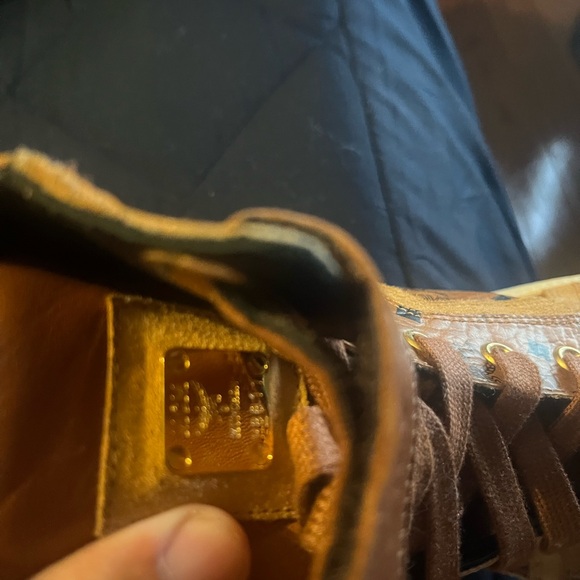 Michal Sky x MCM Men's Brown High-Top Sneakers - Picture 3 of 6